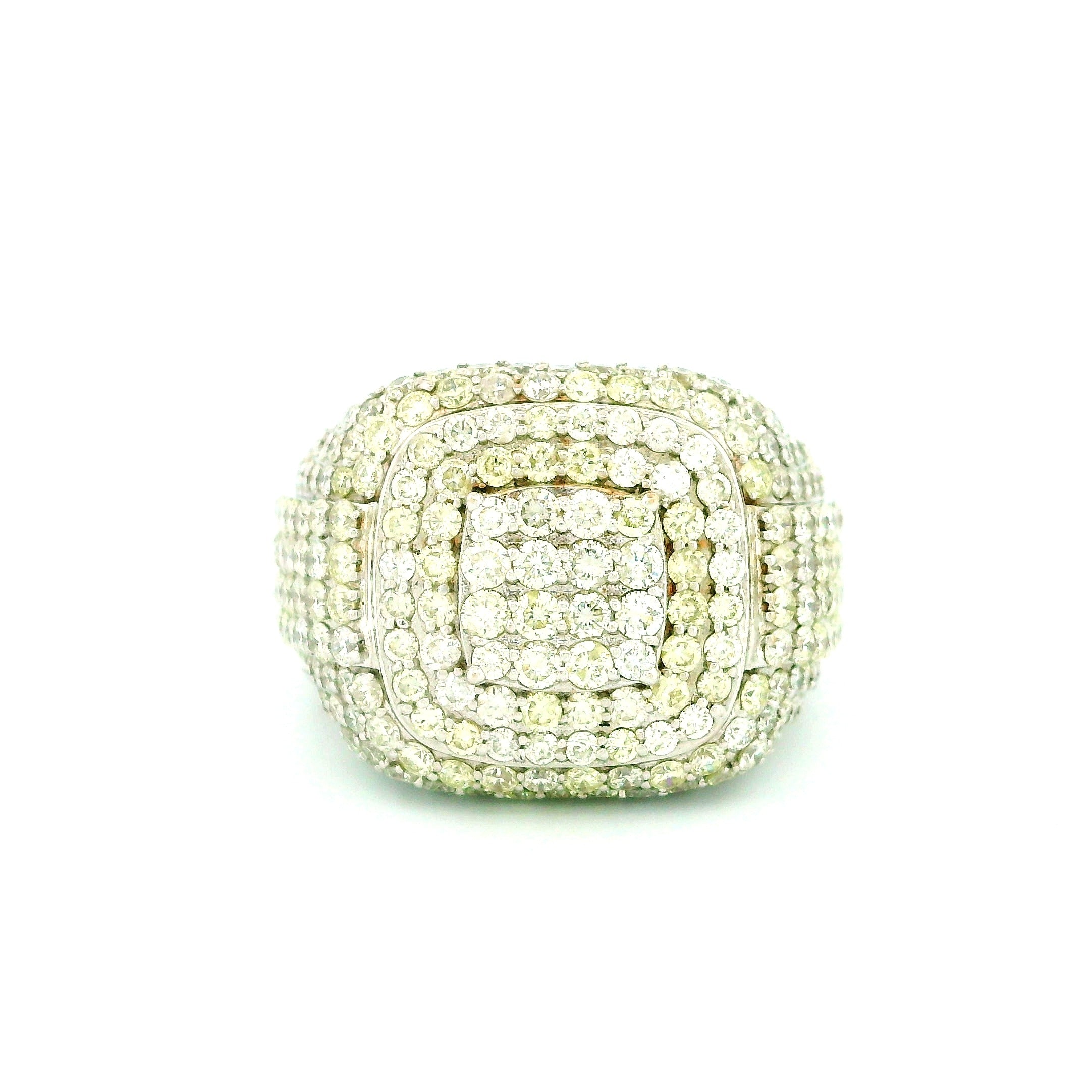 14k Rose Gold Men’s Champion Ring | 8.14ctw Natural White Diamond