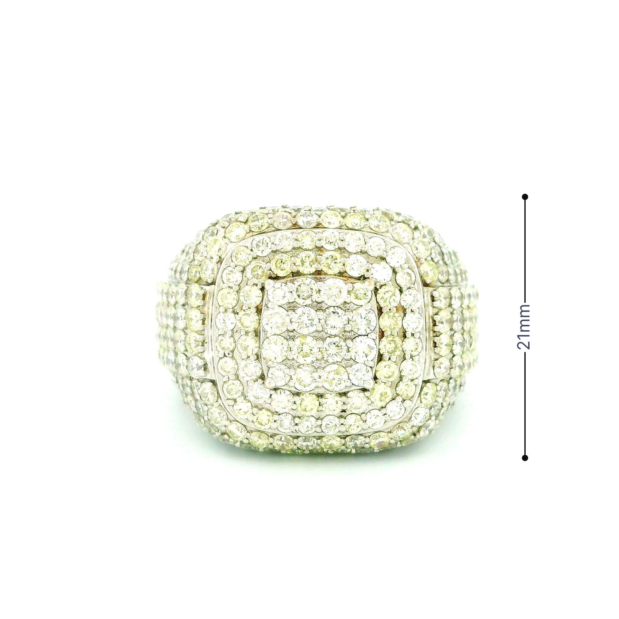 14k Rose Gold Men’s Champion Ring | 8.14ctw Natural White Diamond