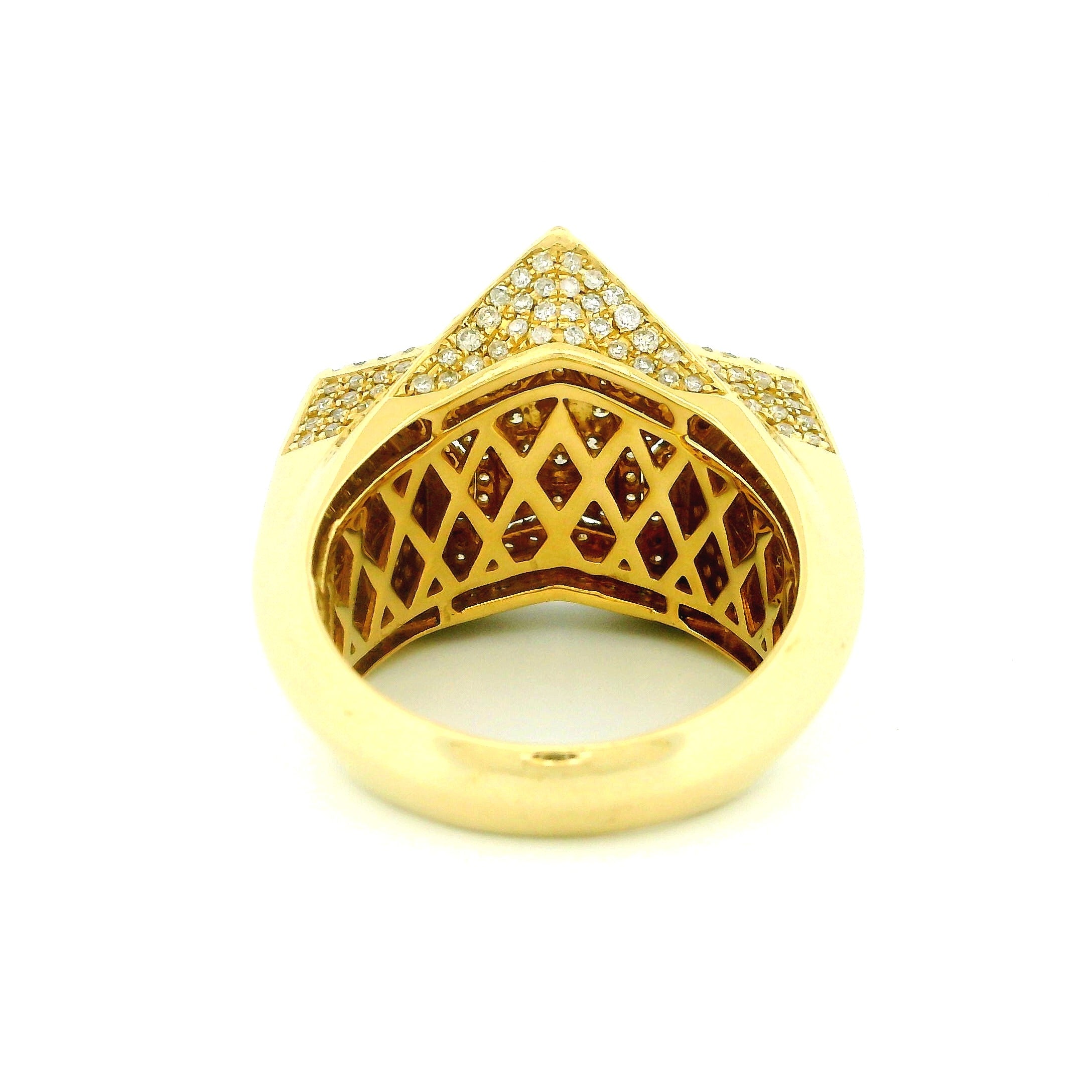 14k Yellow Gold Men’s Champion Ring | 2.02ctw Natural White Diamond