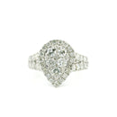 14K White Gold with 1.68CTW Natural White Diamond Women's Ring