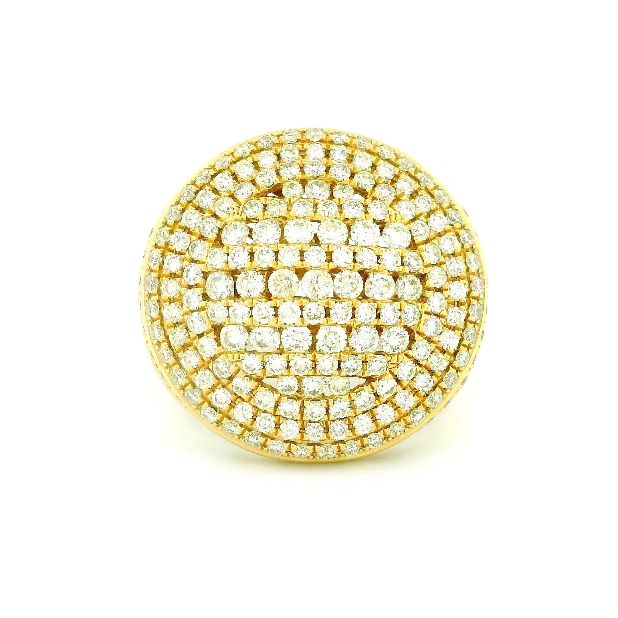 14k Yellow Gold Men’s Champion Ring | 2.97ctw Natural White Diamond