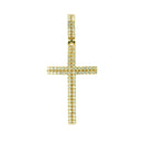 14k Yellow Gold Diamond Pendant | 2.20ctw Round Natural Diamonds, 44mm