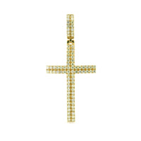 14k Yellow Gold Diamond Pendant | 2.20ctw Round Natural Diamonds, 44mm