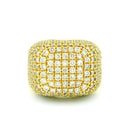 14k Yellow Gold Men’s Champion Ring | 4.21ctw Natural White Diamond