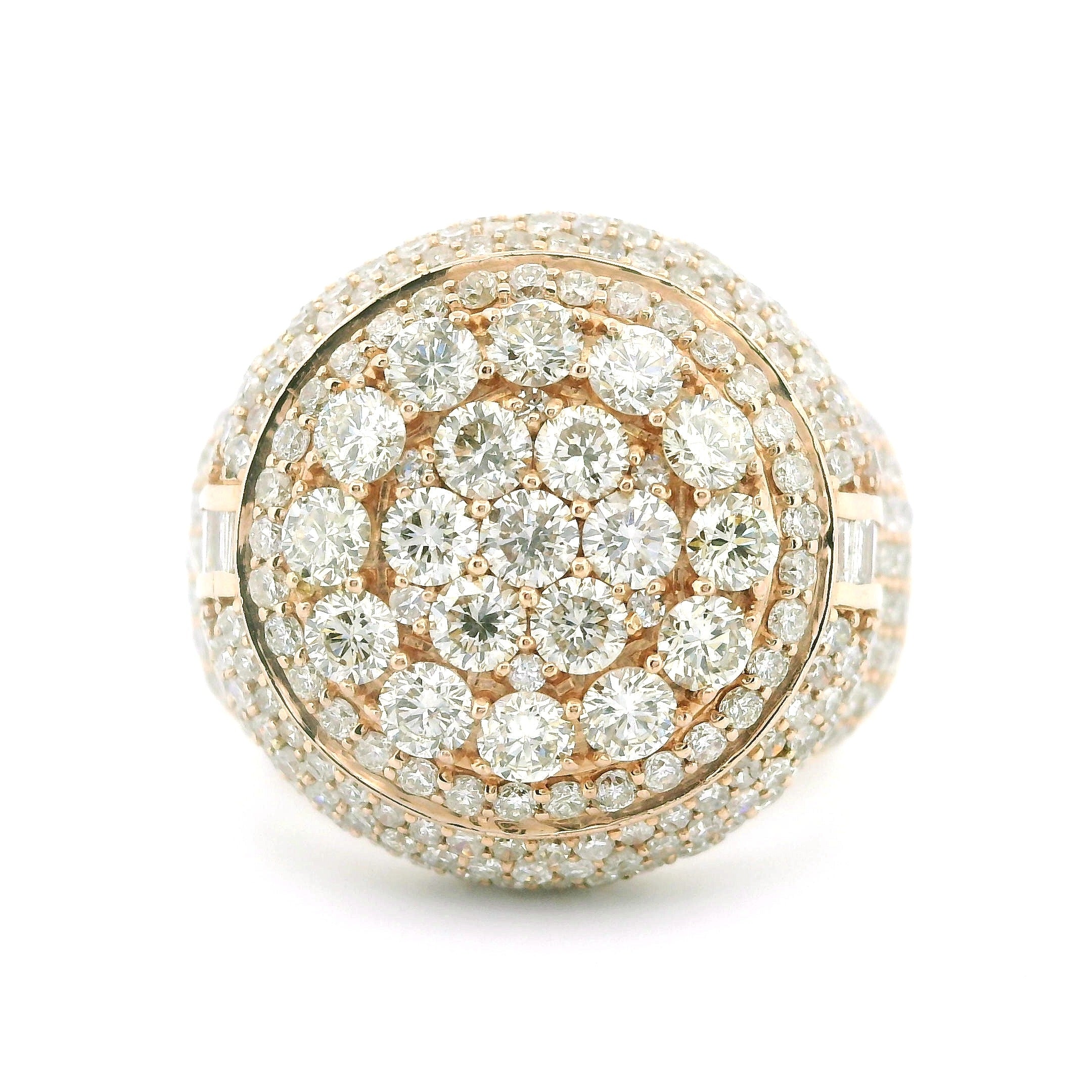 4.27ctw Round-Cut Diamond Men’s Champion Ring in 14K Rose Gold – Bold Luxury Statement Ring