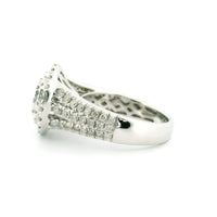 14K White Gold with 1.62CTW Natural White Diamond Women's Ring