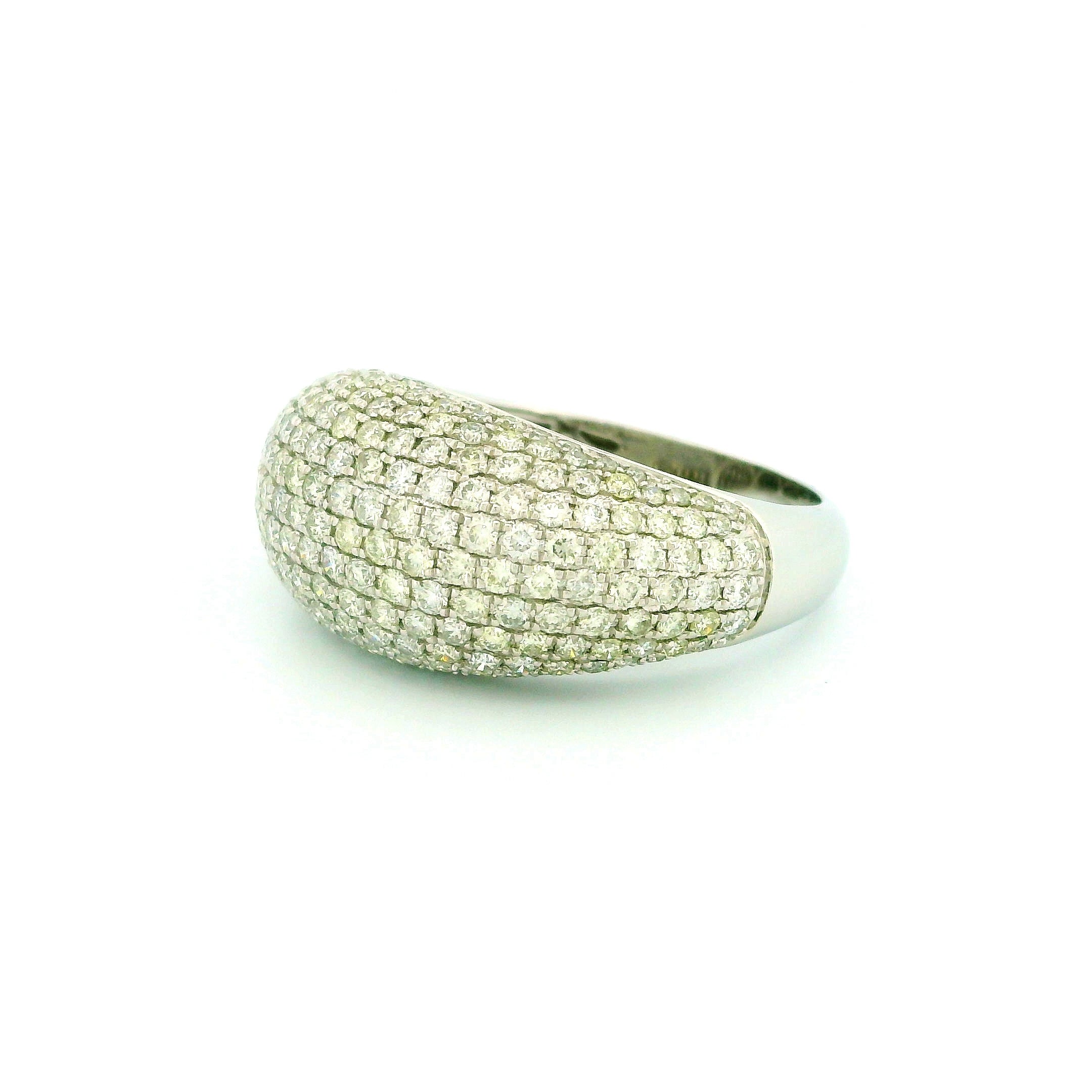 14k White Gold Men’s Champion Ring | 2.74ctw Natural Diamond