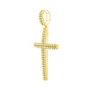 14k Yellow Gold Diamond Pendant | 2.20ctw Round Natural Diamonds, 44mm