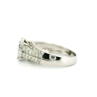 14K White Gold with 1.32CTW Natural White Diamond Women's Ring