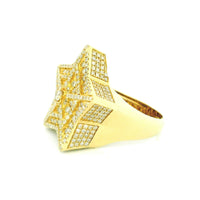 14k Yellow Gold Men’s Champion Ring | 2.26ctw Natural White Diamond