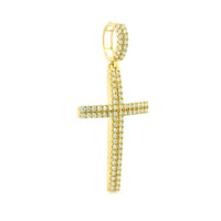 14k Yellow Gold Diamond Pendant | 2.20ctw Round Natural Diamonds, 44mm