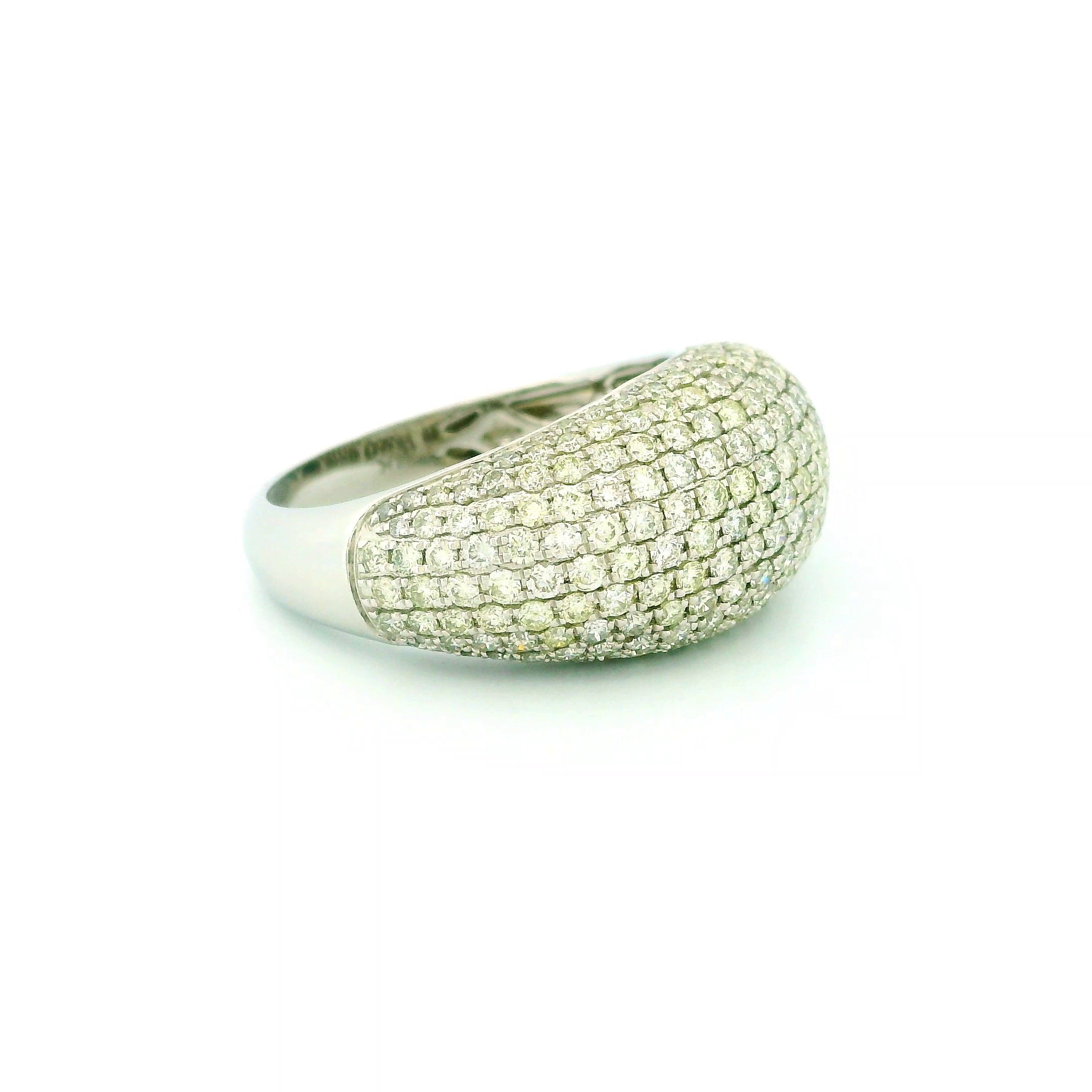 14k White Gold Men’s Champion Ring | 2.74ctw Natural Diamond