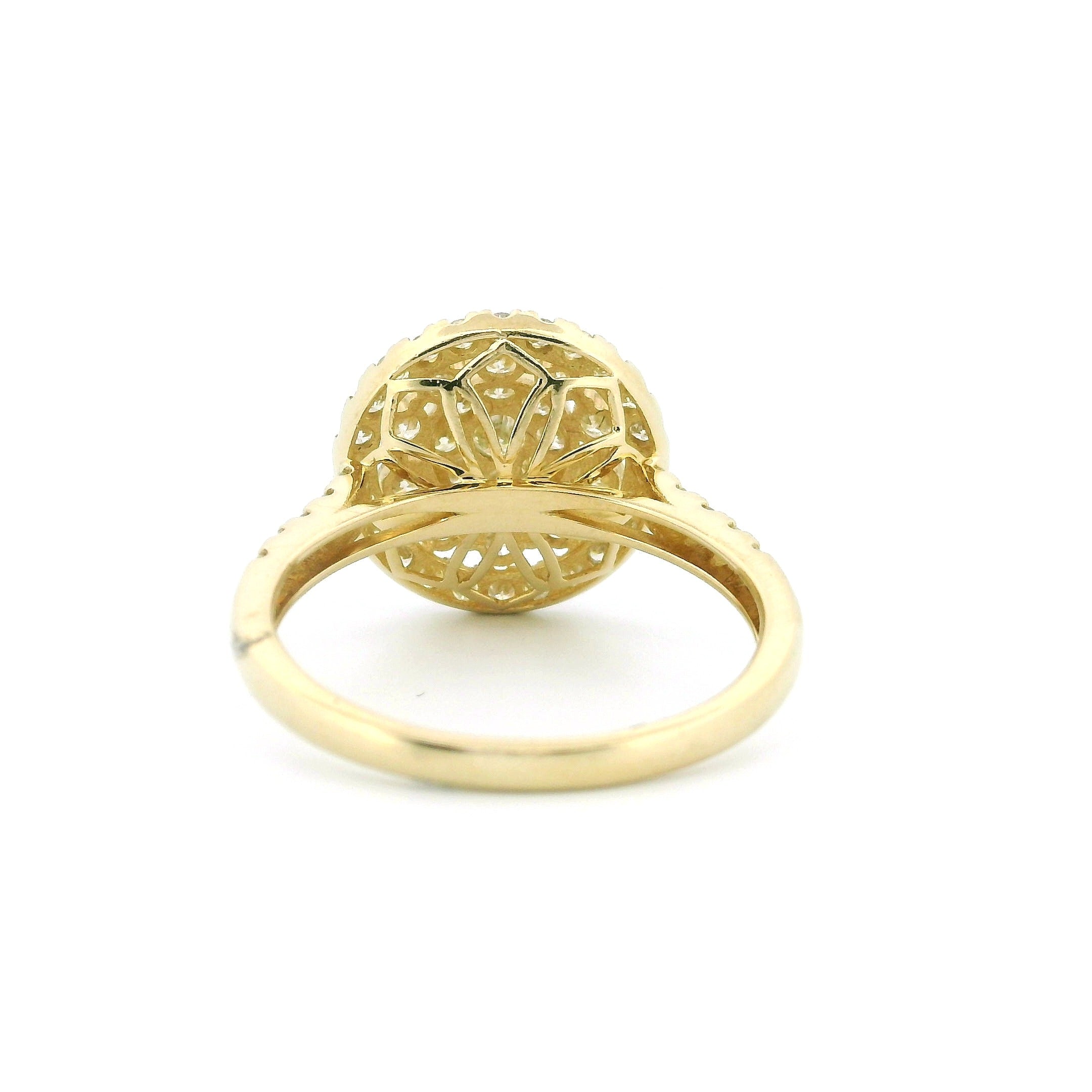 14K Yellow Gold with 1.22CTW Natural White Diamond Women's Ring