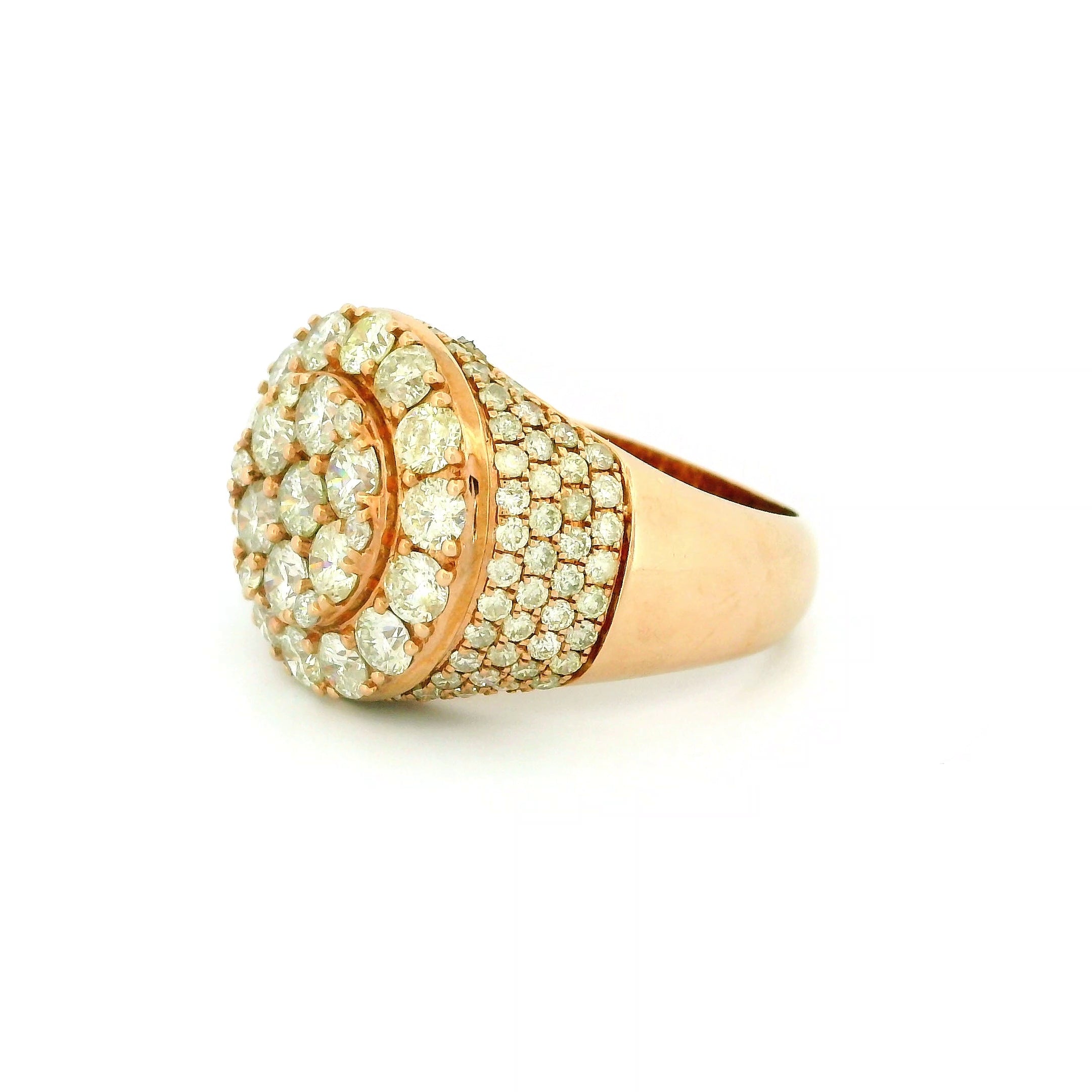 10k Rose Gold Men’s Champion Ring | 4.61ctw Natural Diamond
