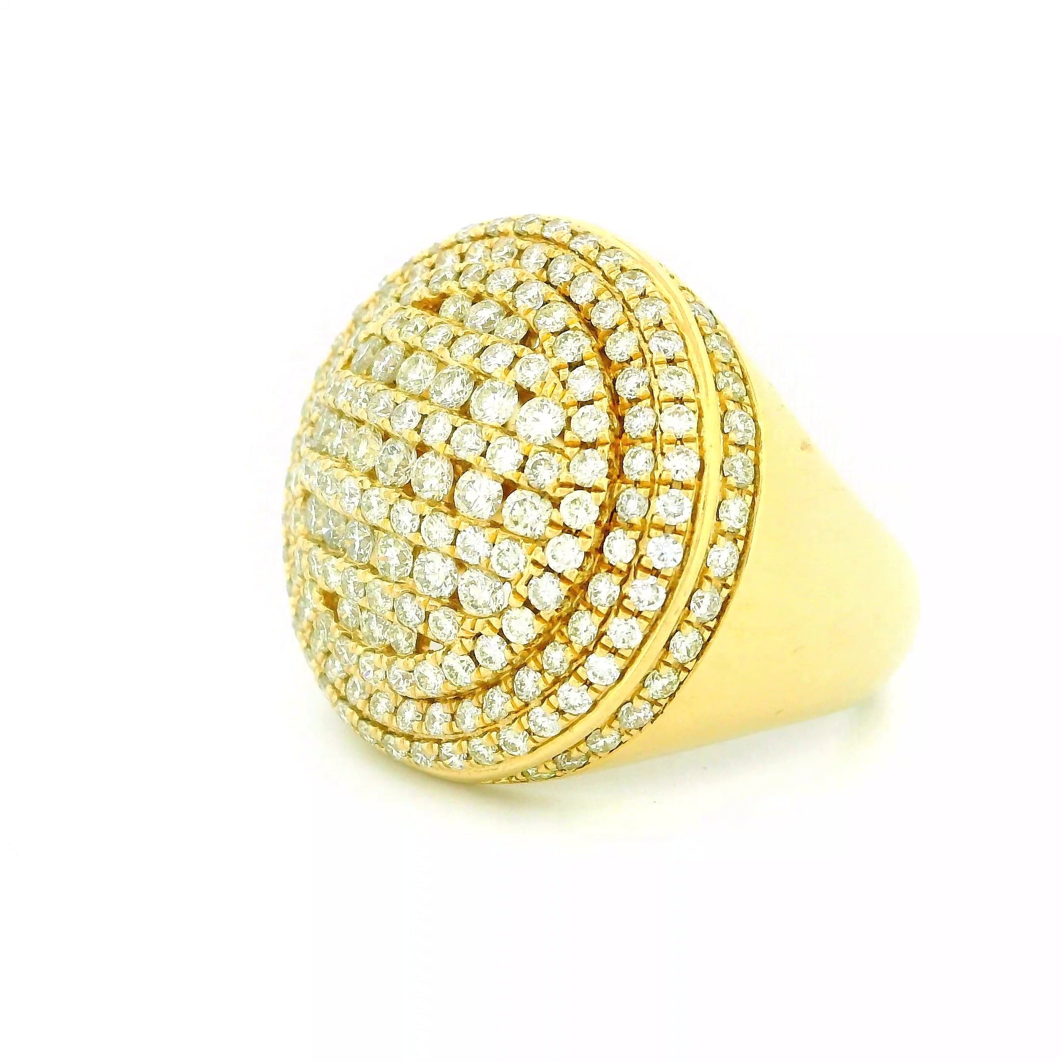 14k Yellow Gold Men’s Champion Ring | 2.97ctw Natural White Diamond