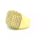 14k Yellow Gold Men’s Champion Ring | 4.21ctw Natural White Diamond