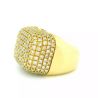 14k Yellow Gold Men’s Champion Ring | 4.21ctw Natural White Diamond