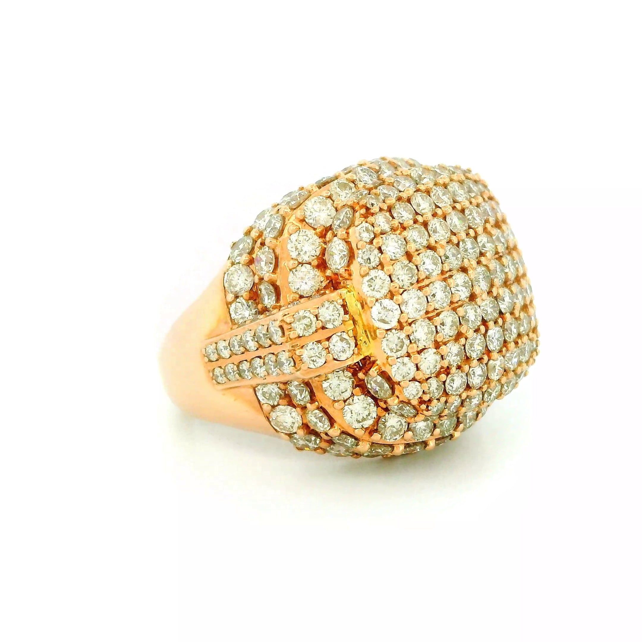 14k Rose Gold Men’s Champion Ring | 6.72ctw Natural Diamond