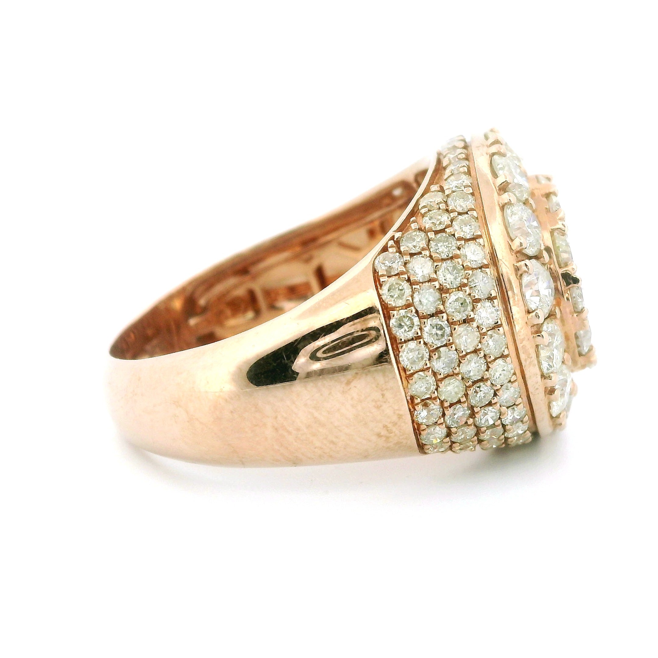 4.61ctw Round-Cut Diamond Men’s Pinky Ring in 10K Gold – Bold Luxury Jewelry