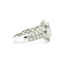 14K White Gold with 1.68CTW Natural White Diamond Women's Ring