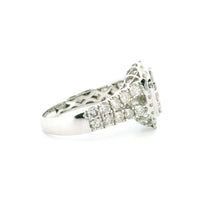 14K White Gold with 1.68CTW Natural White Diamond Women's Ring