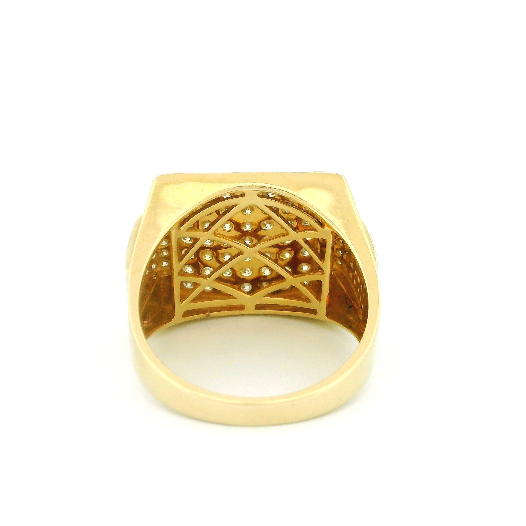 14k Yellow Gold Men’s Champion Ring | 1.95ctw Natural White Diamond