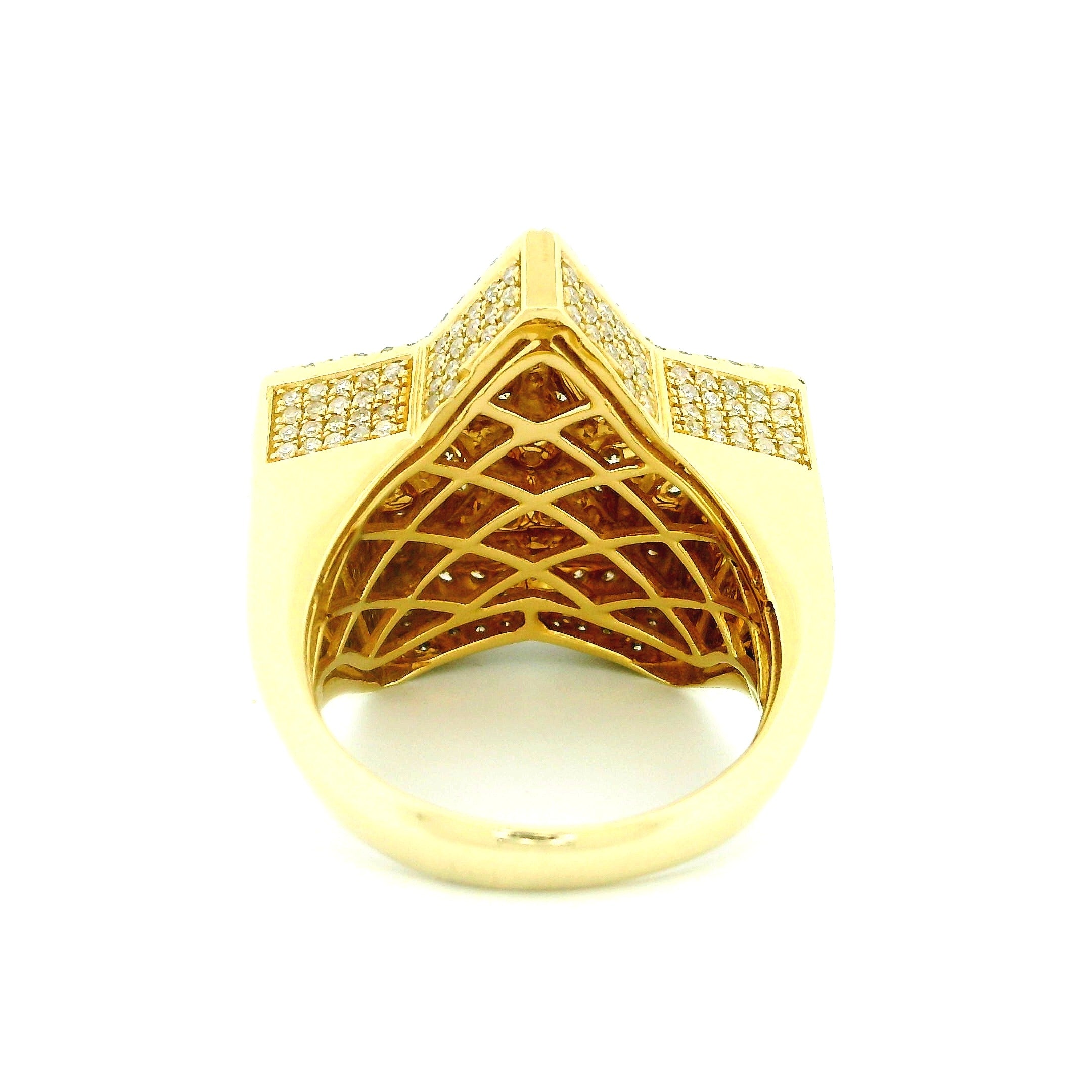 14k Yellow Gold Men’s Champion Ring | 2.26ctw Natural White Diamond
