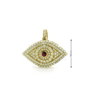 14K Yellow Gold Evil Eye Pendant – 1.75 Ctw Natural White Diamonds | Luxury Protection Jewelry