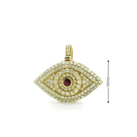 14K Yellow Gold Evil Eye Pendant – 1.75 Ctw Natural White Diamonds | Luxury Protection Jewelry