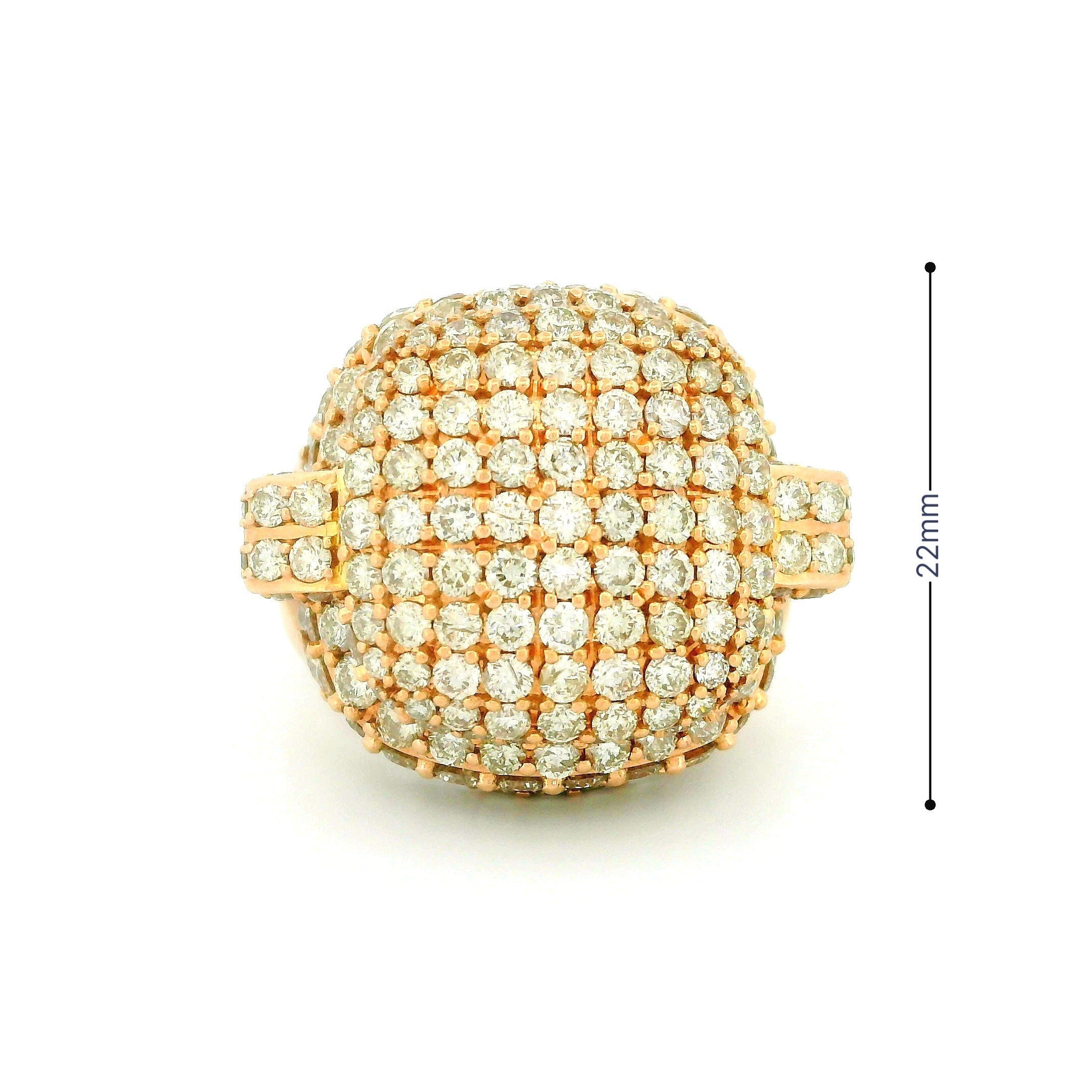 14k Rose Gold Men’s Champion Ring | 6.72ctw Natural Diamond