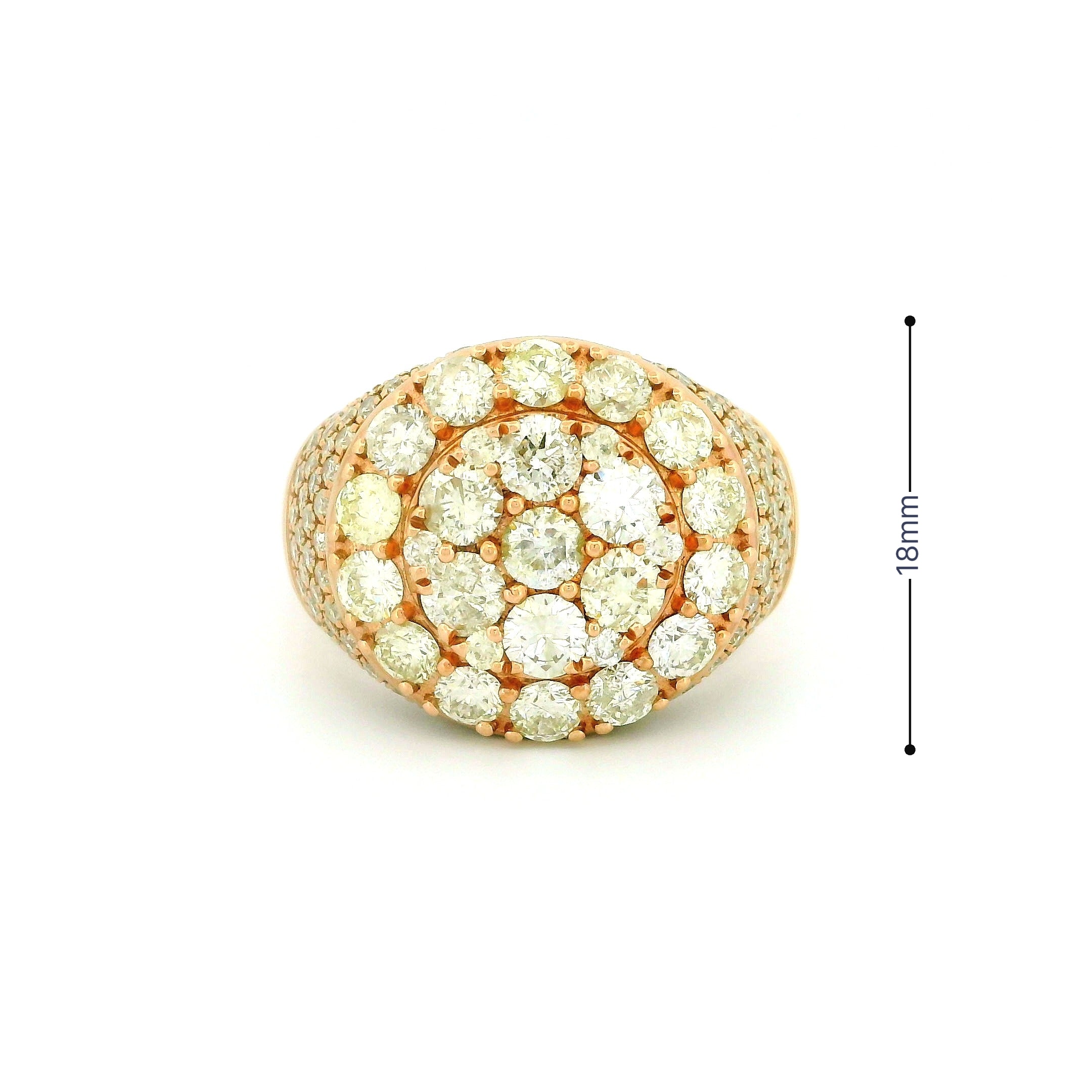 10k Rose Gold Men’s Champion Ring | 4.61ctw Natural Diamond