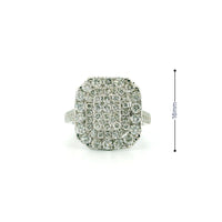 14k White Gold Women’s Diamond Ring | 1.88ctw Natural White Diamonds, 16mm