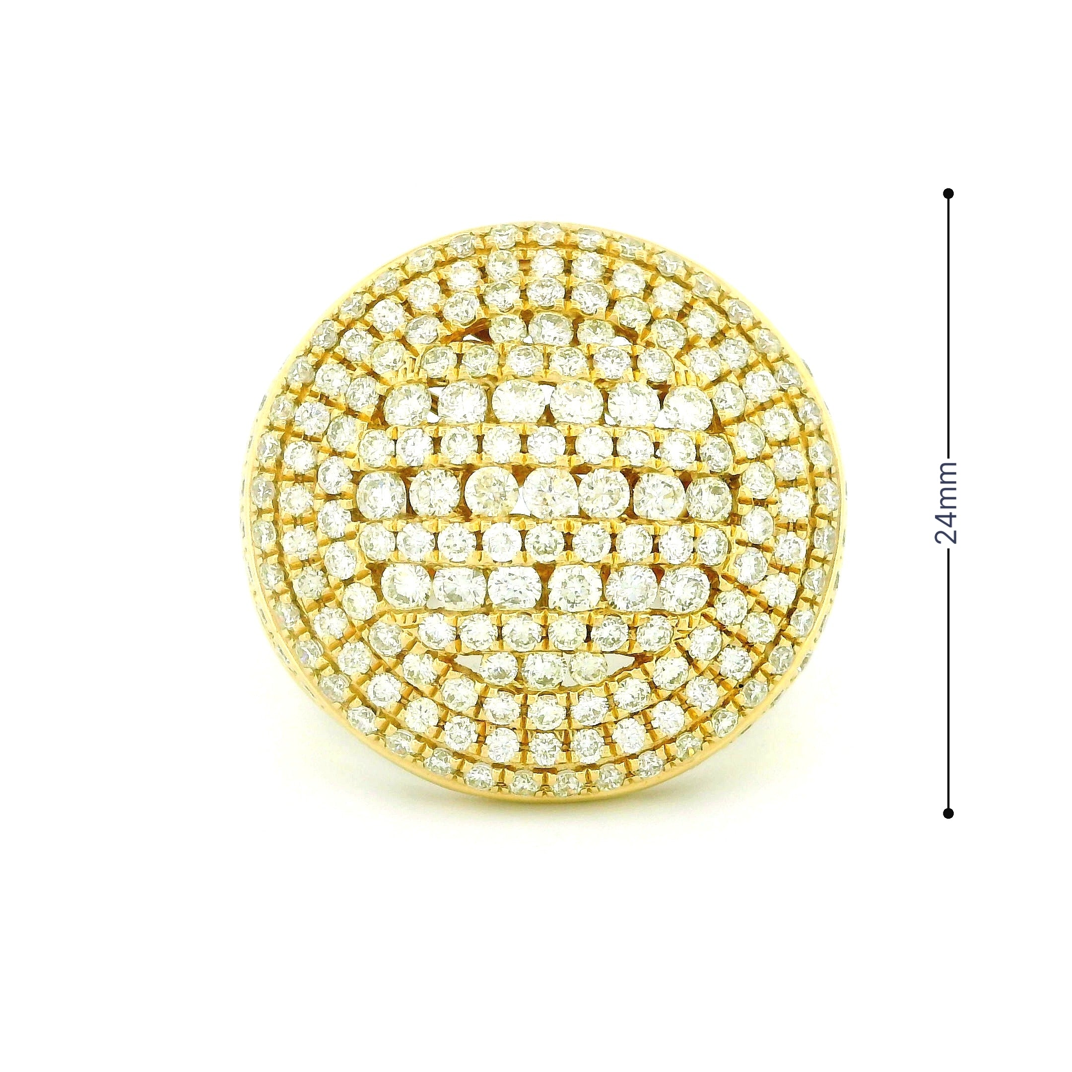 14k Yellow Gold Men’s Champion Ring | 2.97ctw Natural White Diamond