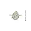 14k White Gold Women’s Diamond Ring | 1.61ctw Natural White Diamonds, 14mm