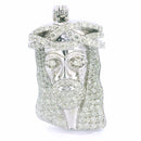 14K Gold Jesus Head Pendant with 5 CTW Natural VS White Diamonds