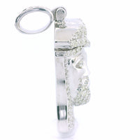14K Gold Jesus Head Pendant with 5 CTW Natural VS White Diamonds