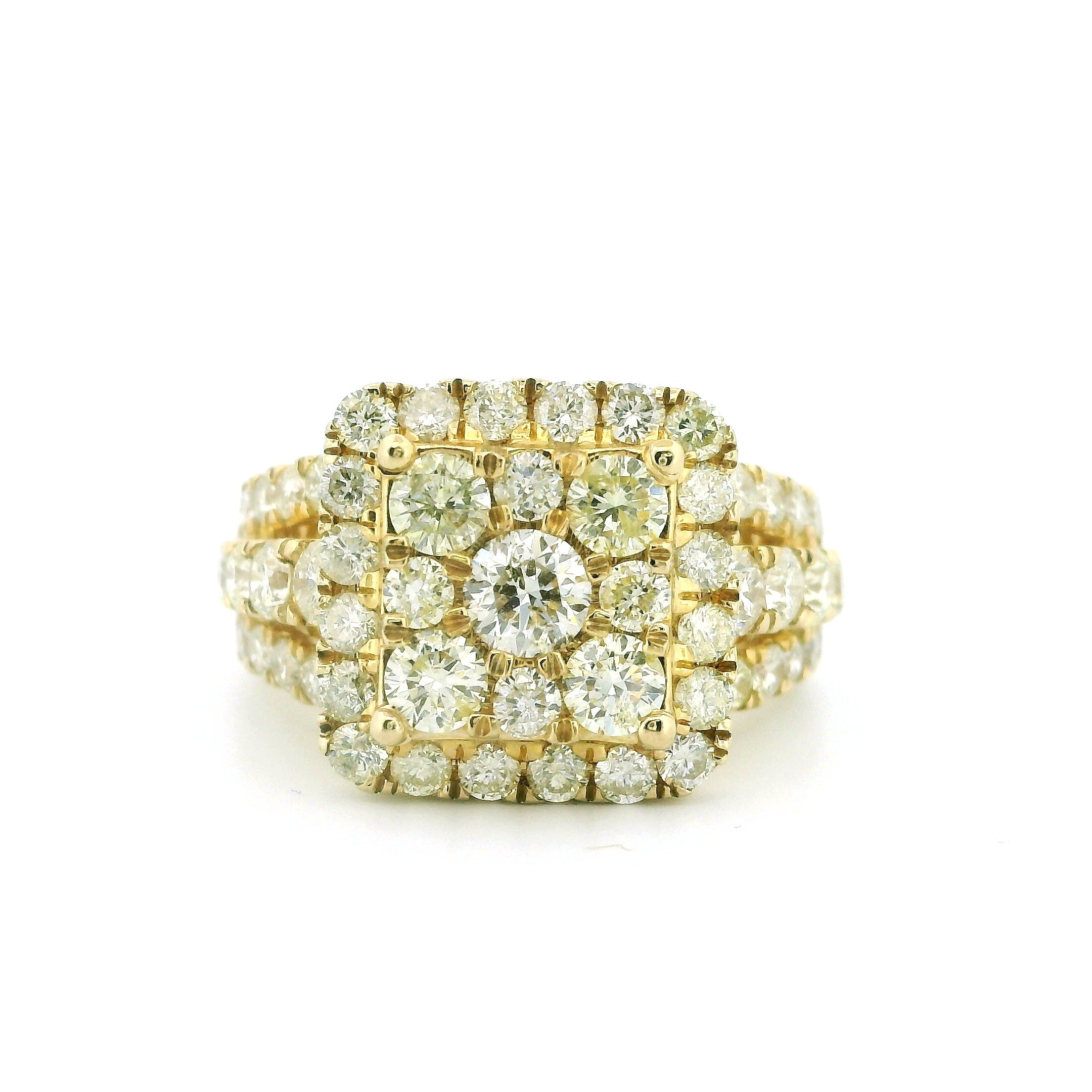 14K Yellow Gold with 3.31CTW Natural White Diamond Women's Ring