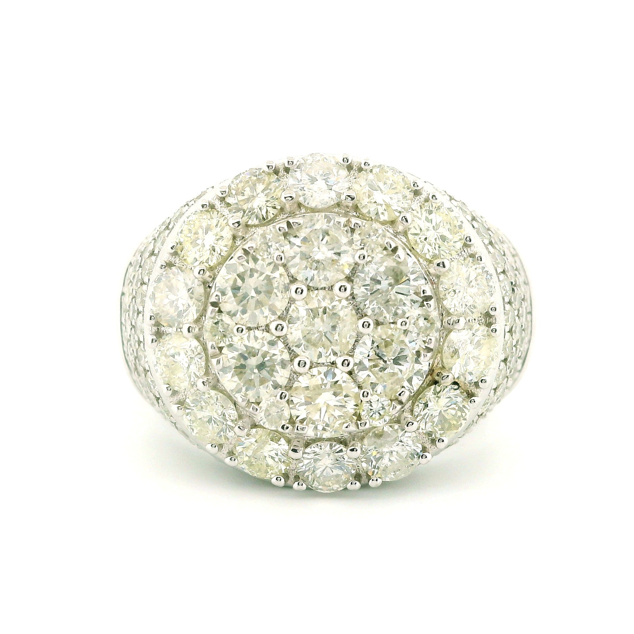 4.61ctw Round-Cut Diamond Men’s Pinky Ring in 10K Gold – Bold Luxury Jewelry