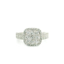 1.04Ctw Natural Diamond Ring in 14K White Gold – Elegant Statement for Her