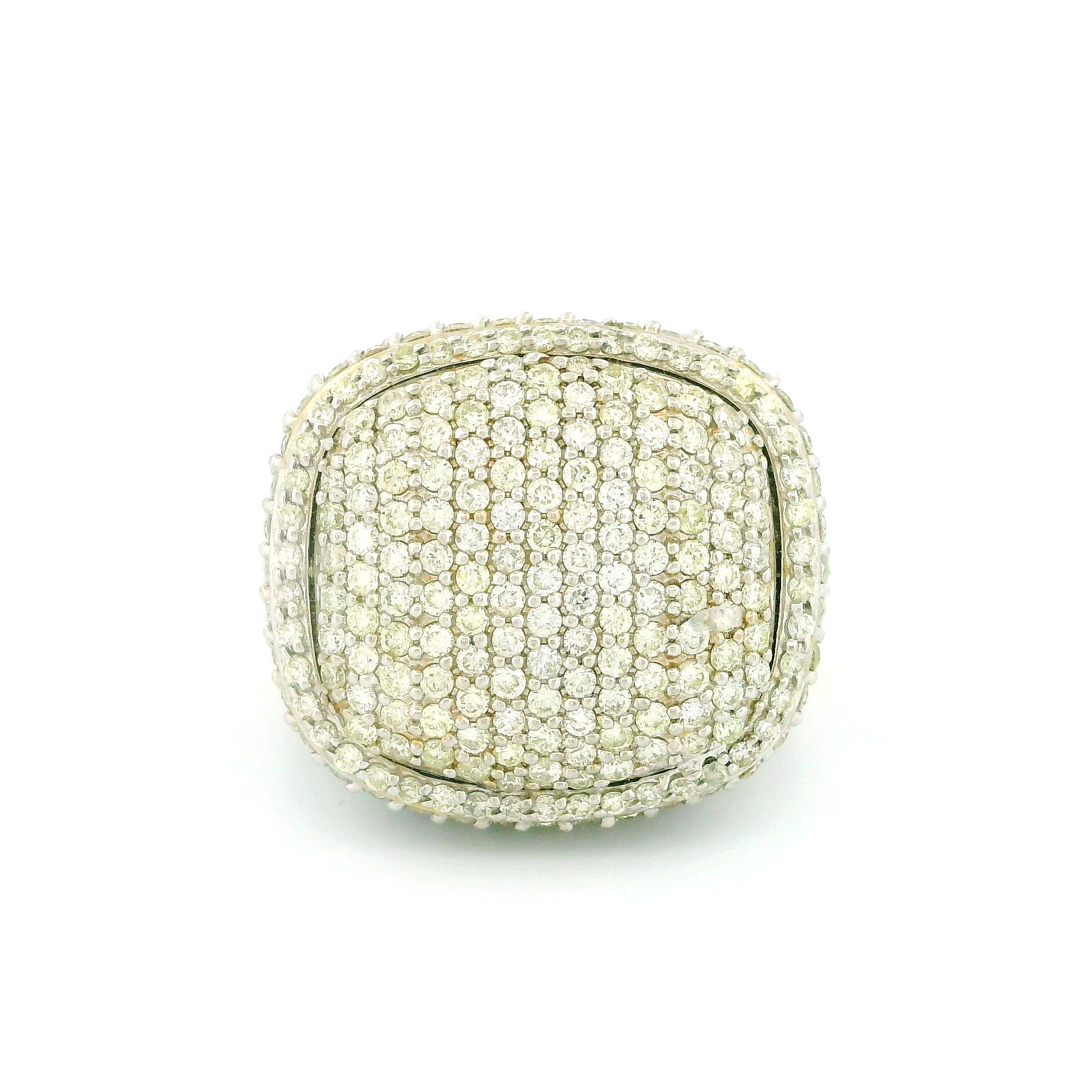 14k Yellow Gold Men’s Champion Ring | 4.94ctw Natural White Diamond