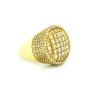 14k Yellow Gold Men’s Champion Ring | 3.77ctw Natural White Diamond