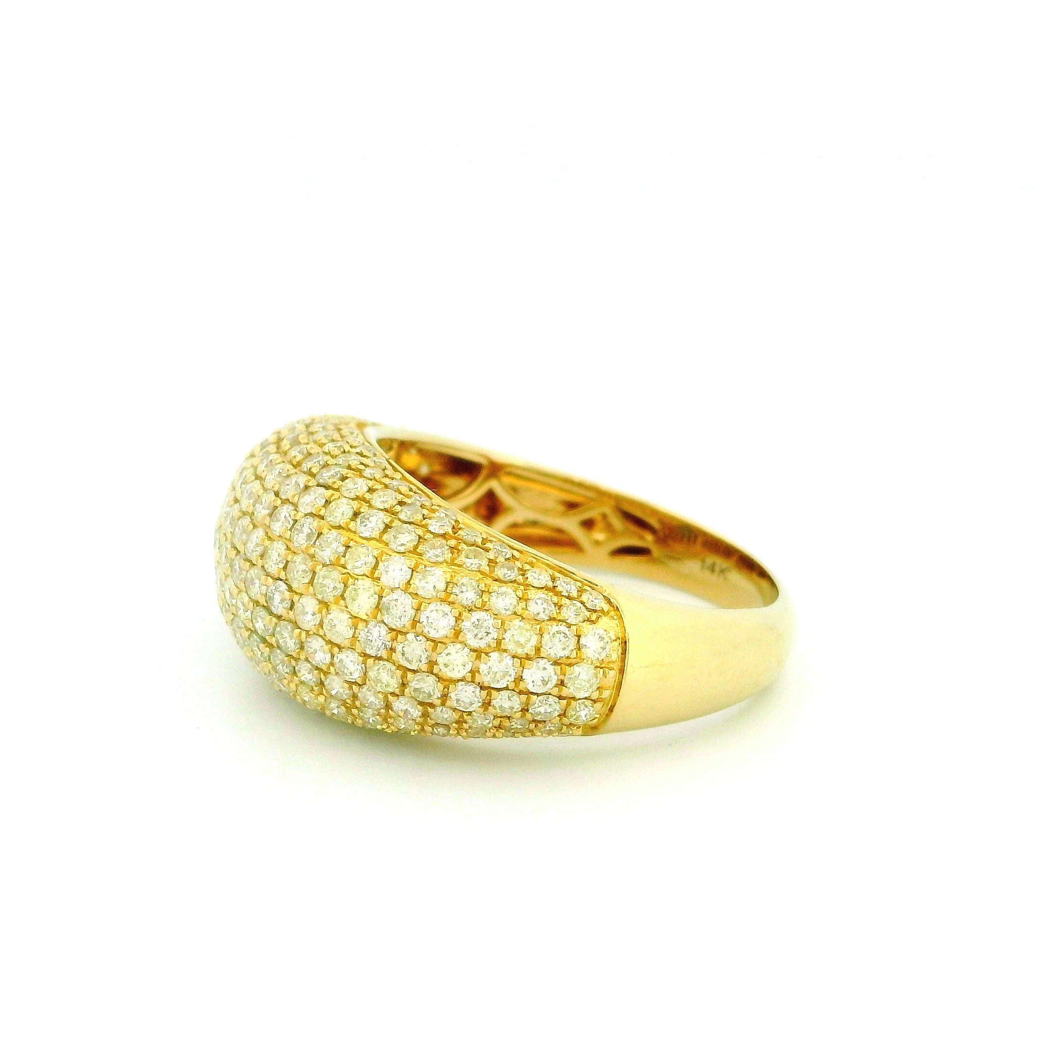 14k Yellow Gold Men’s Champion Ring | 2.63ctw Natural White Diamond
