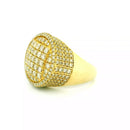 14k Yellow Gold Men’s Champion Ring | 3.77ctw Natural White Diamond