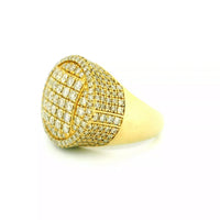 14k Yellow Gold Men’s Champion Ring | 3.77ctw Natural White Diamond