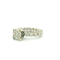 14k White Gold Women’s Diamond Ring | 4.60ctw Natural White Diamonds, 8mm