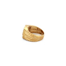 10k Yellow Gold with .92Ctw Natural White Diamond Men's Pinky Ring