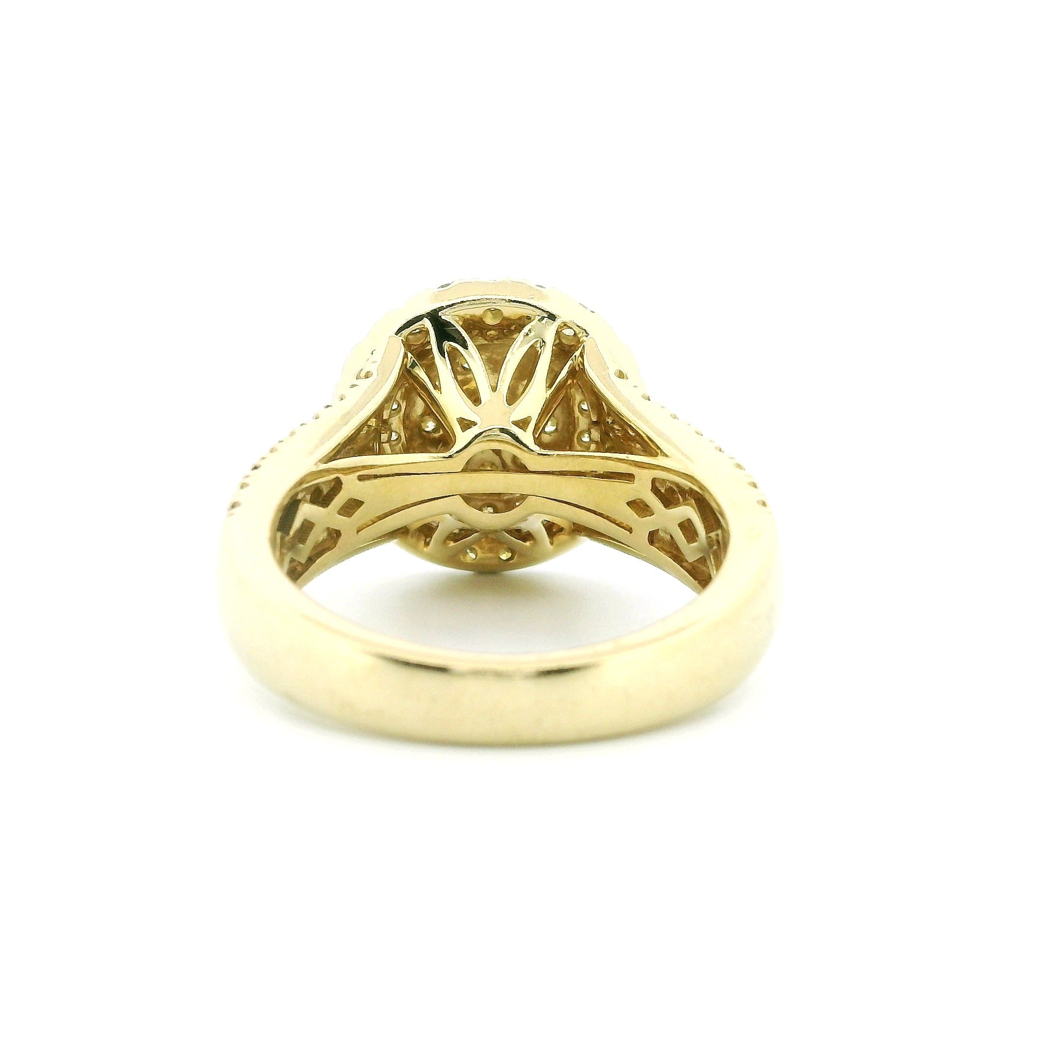 14K Yellow Gold with 1.62CTW Natural White Diamond Women's Ring