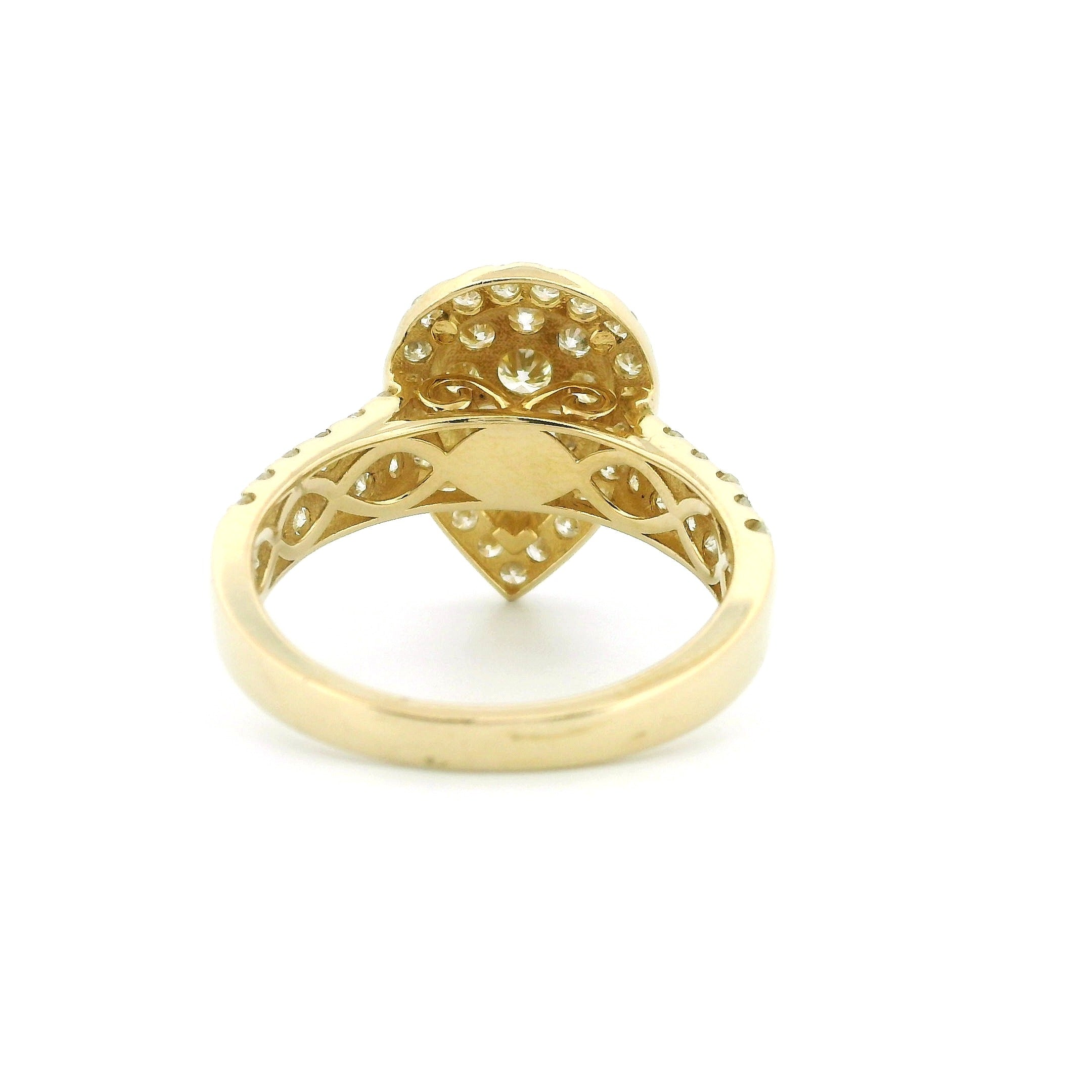 14K Yellow Gold with 1.48CTW Natural White Diamond Women's Ring