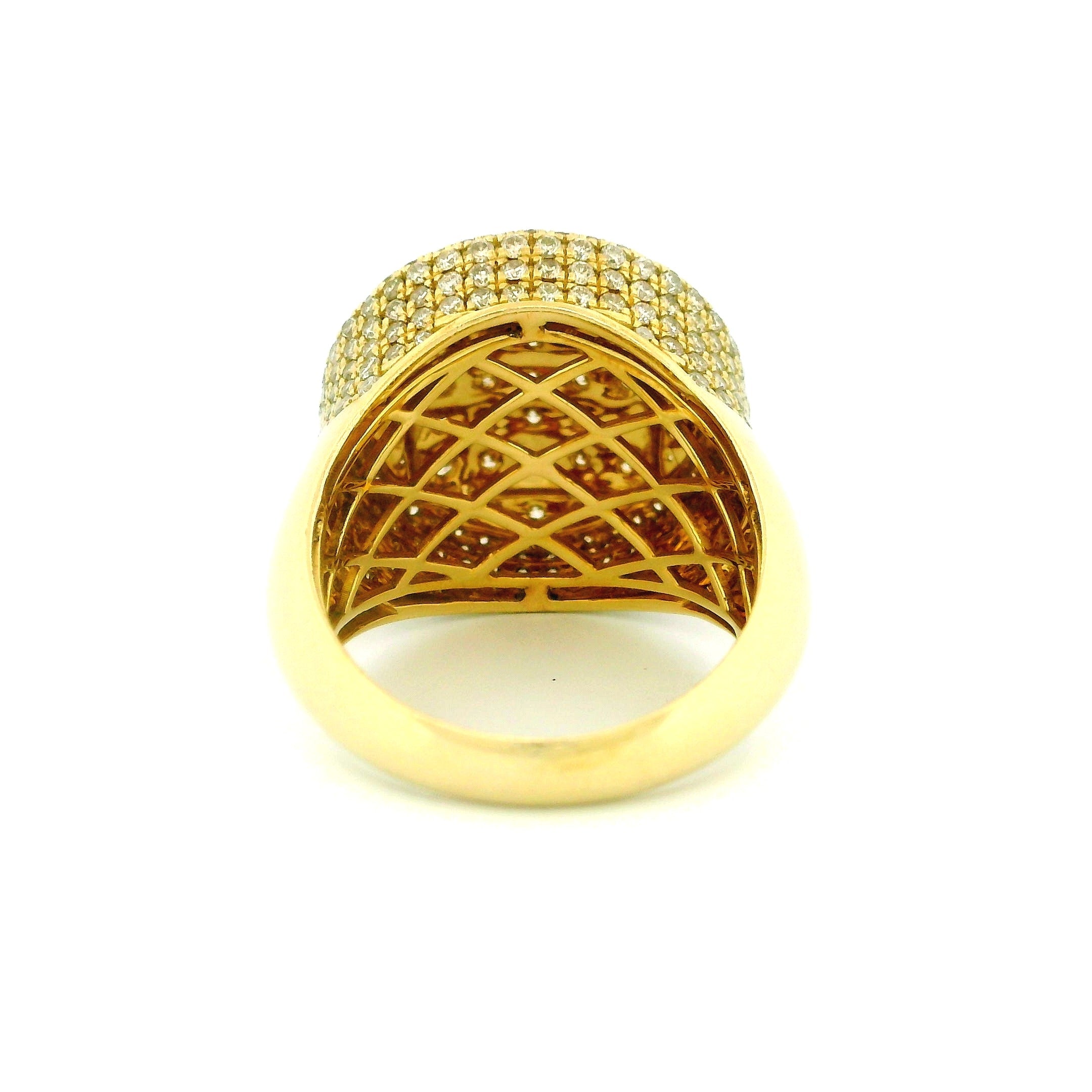 14k Yellow Gold Men’s Champion Ring | 3.77ctw Natural White Diamond