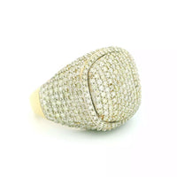 14k Yellow Gold Men’s Champion Ring | 4.94ctw Natural White Diamond